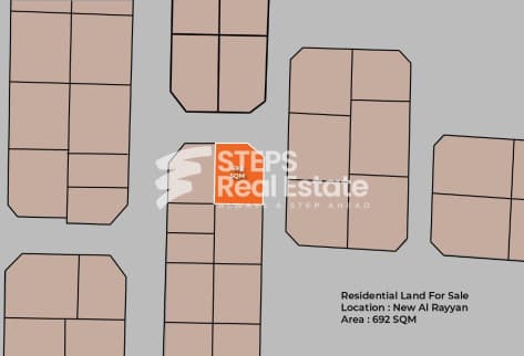 Double Street Villa Plot for sale in New Al Rayyan