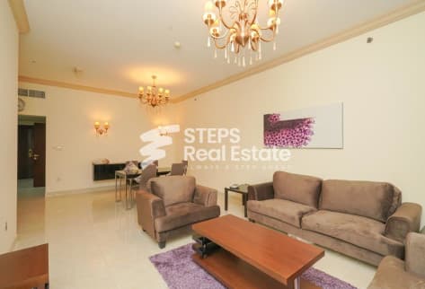 Furnished Apartment with Balcony and City View