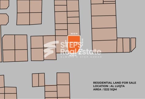 Corner Residential Villa Plot in Al Luqta for Sale
