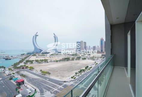 Sea View 1BHK Furnished Apartment in Lusail