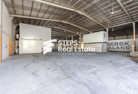 Warehouse with Open Yard in Industrial Area
