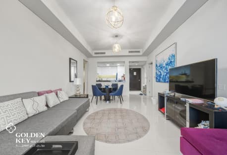 Sea View | Furnished 1BR+Office with Balcony