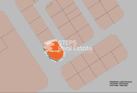 3-Frontage Corner Land for Sale in Ain Khaled