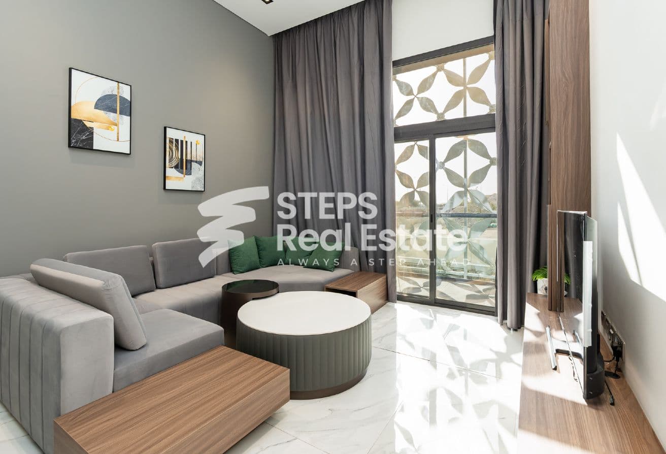 New Furnished Apartment with Garden in Lusail