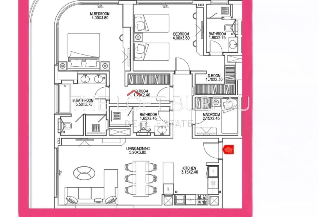 2BR+M |152.96m²|Sea View|4%DP|2033PP|