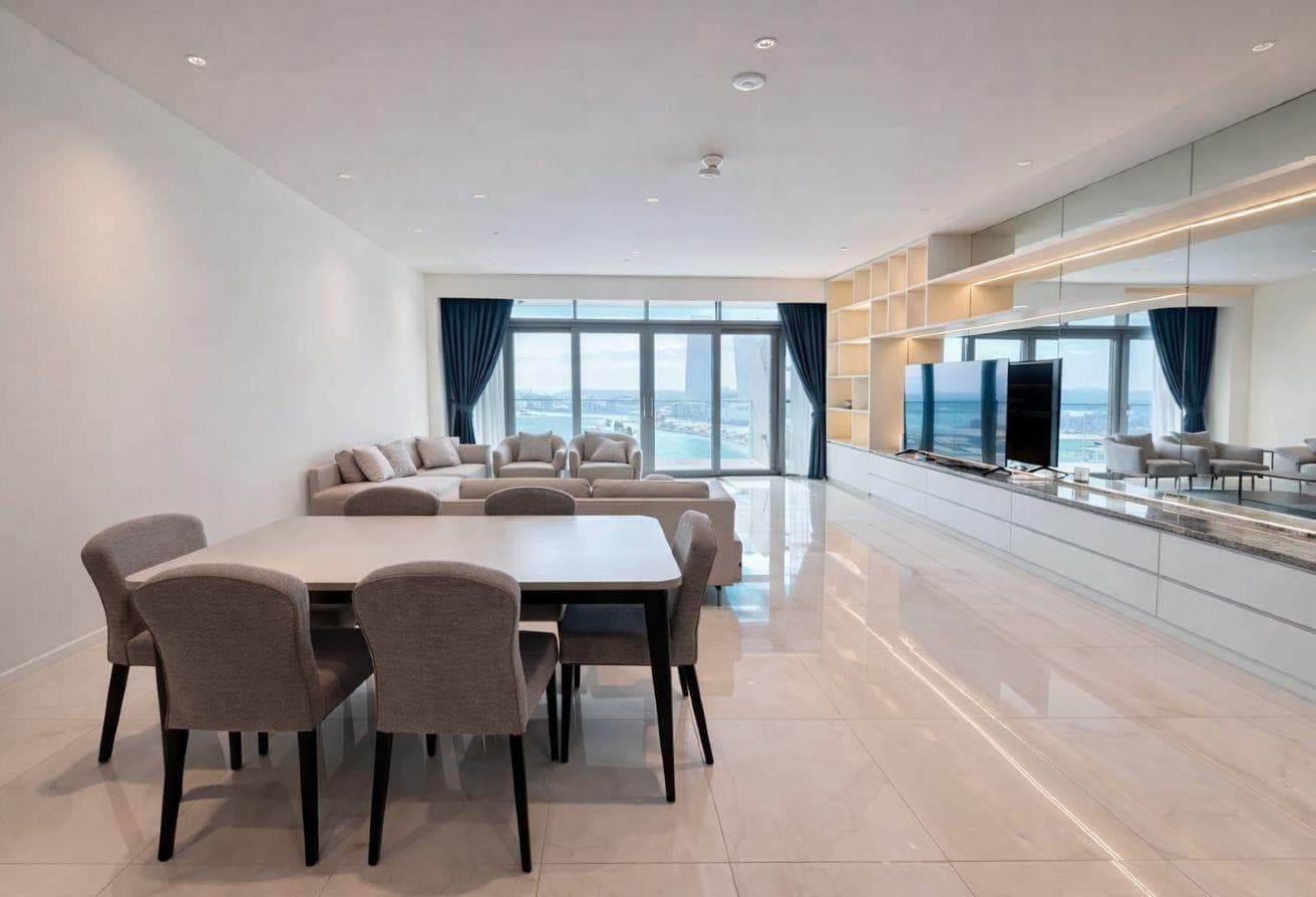 BRAND NEW / TWO BEDROOMS WITH MAID ROOM / SEA VIEW