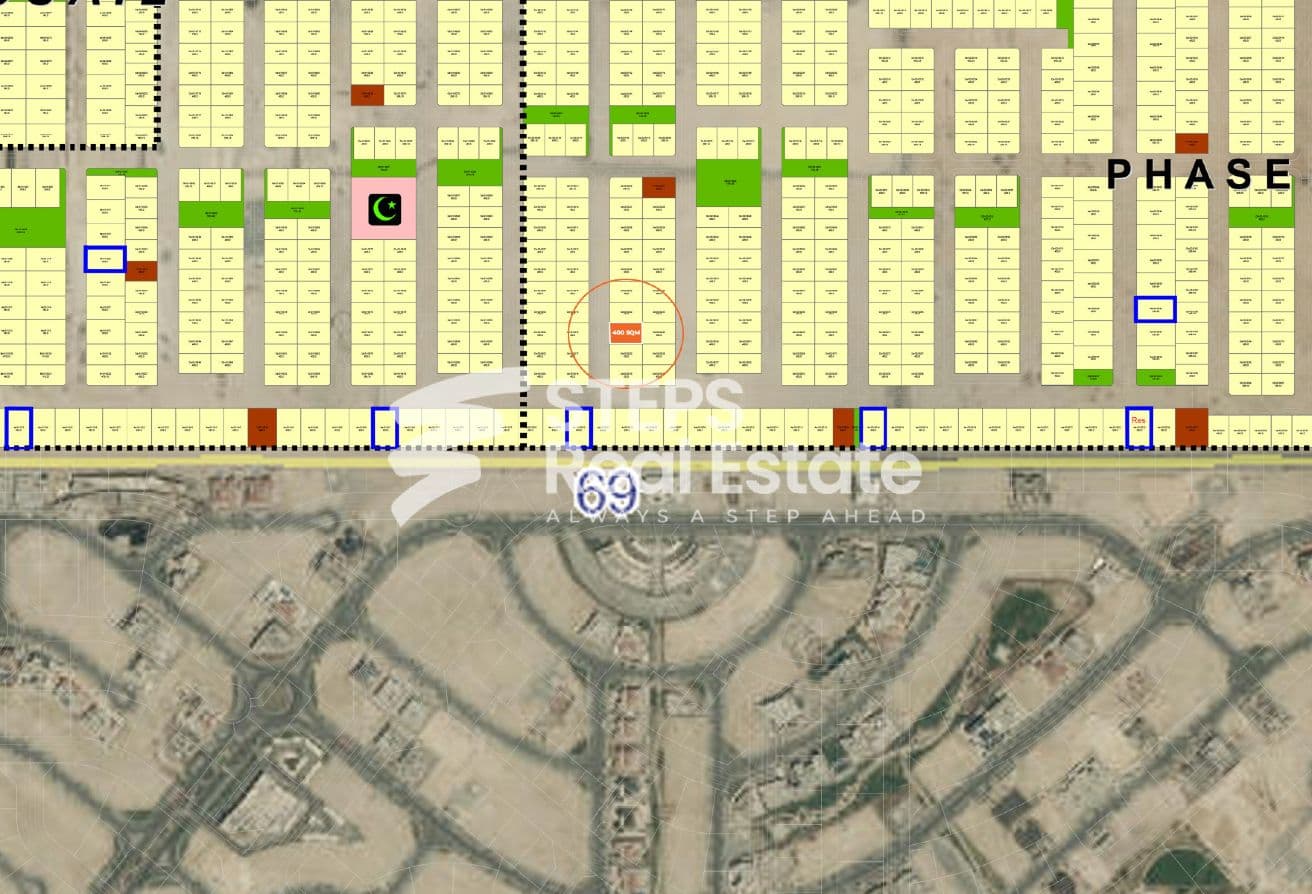 City-View Villa Plot for Sale in Huzoom Lusail