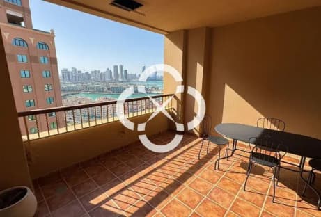1BR+Office | Porto Arabia | Big Balcony