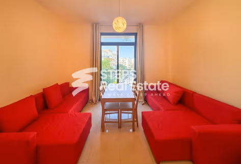 Furnished Studio with Balcony in Fox Hills Lusail