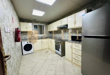 Spacious, semi-furnished apartment with balcony.