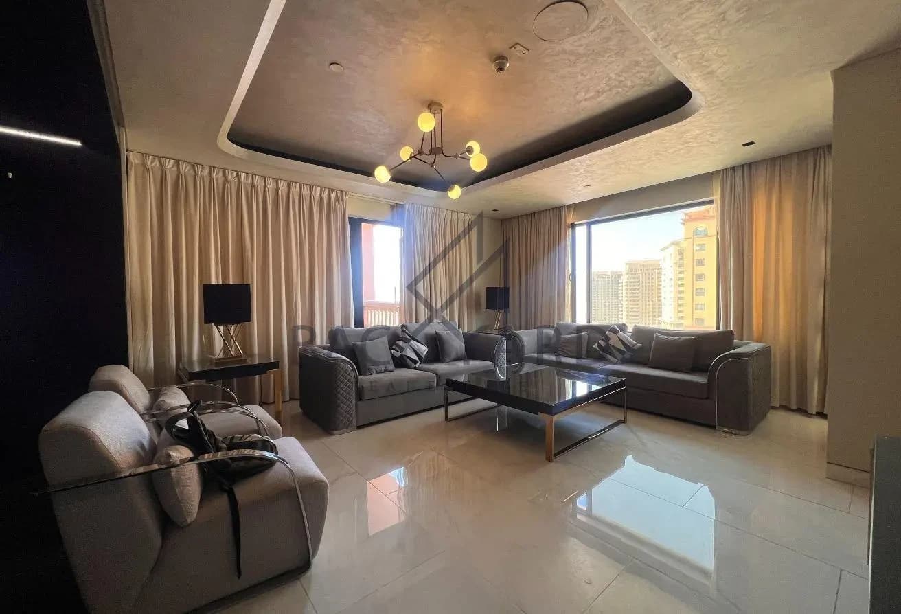 LAVISH 3 BR + MAID APARTMENT IN THE PEARL.