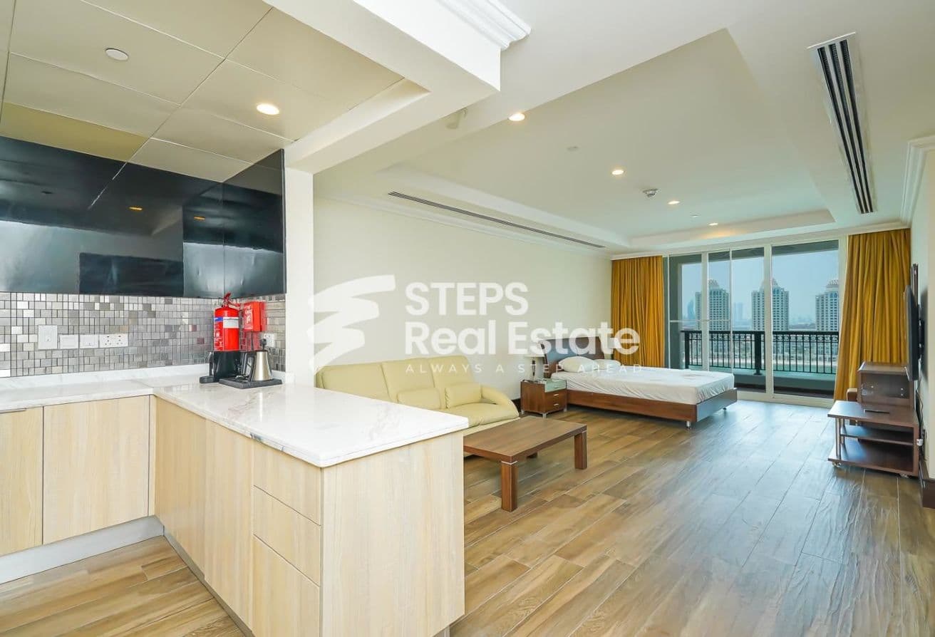 Furnished Studio for Rent with Marina View