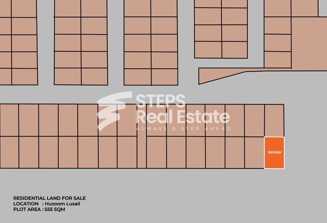 Premium Corner Plot for Villa in Huzoom Lusail