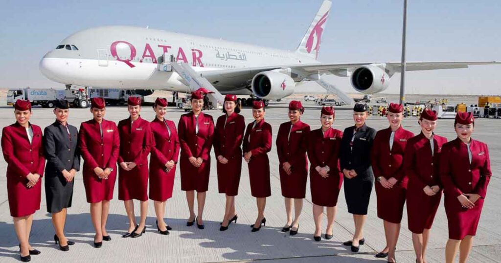 air hostess job at Qatar Airways