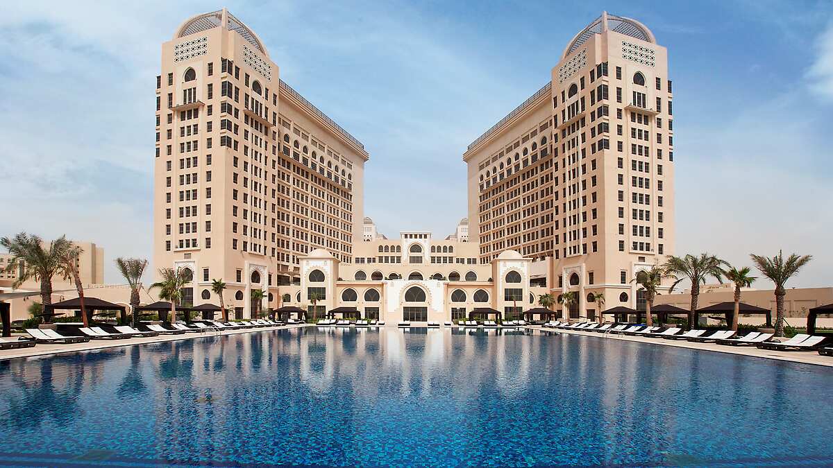 Visit the beach club at St. Regis Doha